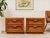 Wood Pair of Boho Two Drawer Oak Nightstands For Sale - Image 7 of 12