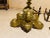 19th Century Georgian Brass Andirons With Cherub - a Pair For Sale - Image 4 of 6