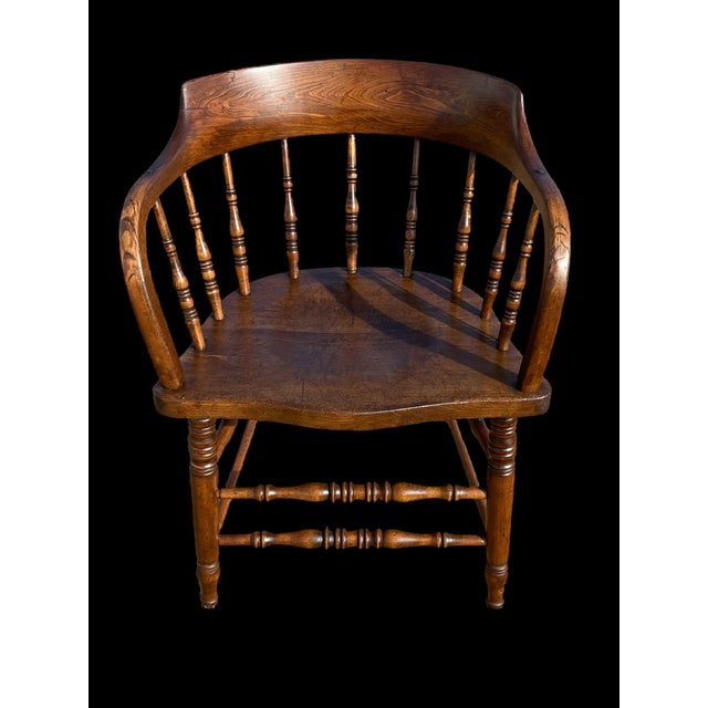 Antique Captian's Chair For Sale - Image 17 of 17