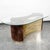 Mid Century Modern Dining Table Glass Curved Mirrored Velvet Attributed to Willy Rizzo Italy For Sale - Image 9 of 10