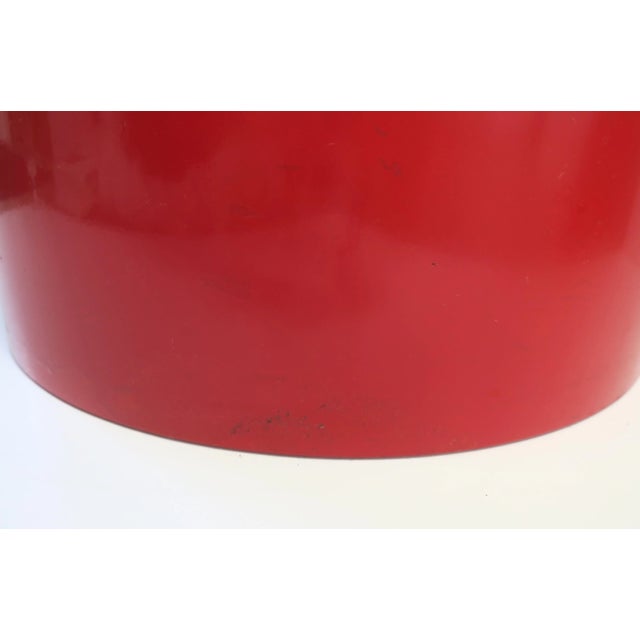 Dutch Postmodern Red Side Drinks Table W/Shelf by Erik Van Buijtenen for Nebu For Sale - Image 9 of 13