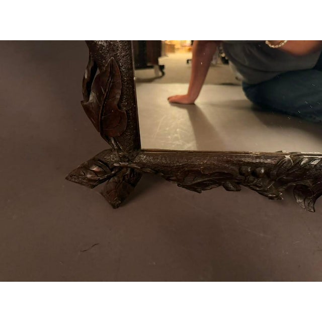 Traditional Carved European Faux Bois Mirror With Cherry Motif, Circa 1900 For Sale - Image 3 of 13