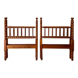 Vintage Maple Tall Twin Size Spool Beds - a Pair For Sale