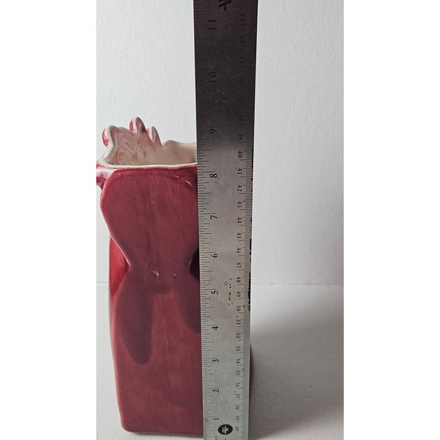 Vintage Royal Haeger Burgundy Ceramic Horse Head Bookend Planters — Pair For Sale - Image 15 of 18