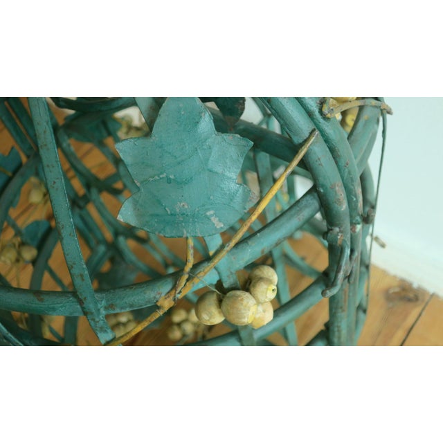 Metal Mid-Century Modern Boho Florentine Vine-Leaf Domed Wine Rack, 1960s For Sale - Image 7 of 18