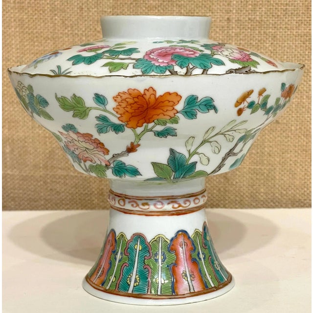 Tongzhi Period, Qing Dynasty, Chinese Porcelain Stemmed Bowl & Cover Tongzhi Period, Qing Dynasty Circa 1862-1874 A.D. A...