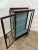 1930s Art Deco China Cabinet Curio Locking Double Door Two Glass Shelves For Sale - Image 4 of 12