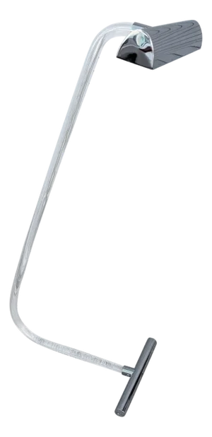 1970s Peter Hamburger "Crylicord" Lucite and Chrome Floor Lamp