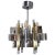 1970s Gaetano Sciolari Brass and Chrome Chandelier For Sale - Image 13 of 13
