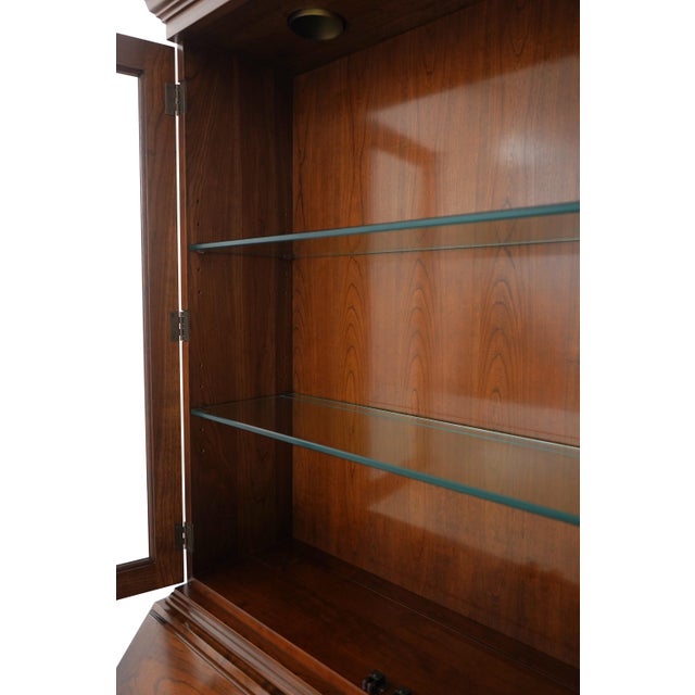 1980s Stickley Cherry 2 Piece Secretary Desk W. Bookcase For Sale - Image 5 of 18