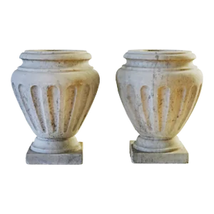 Marble Urns Italian Neo-Classical Style - A Pair