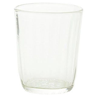 Drinking Glass with Ivory Base, Moire Collection, Hand-Blown Glass by Atelier George For Sale