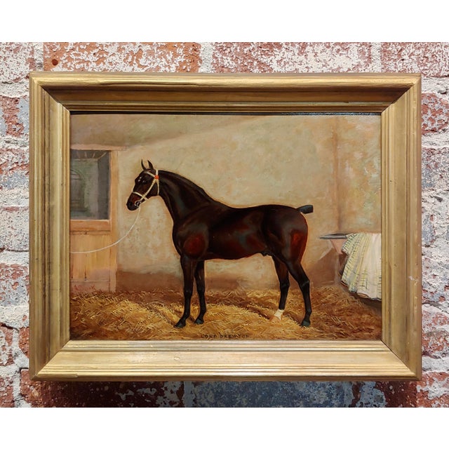 Portrait of Lord Drewton an Arabian Racehorse-19th c. Oil painting by Albert Clark Oil painting on canvas -signed - titled...