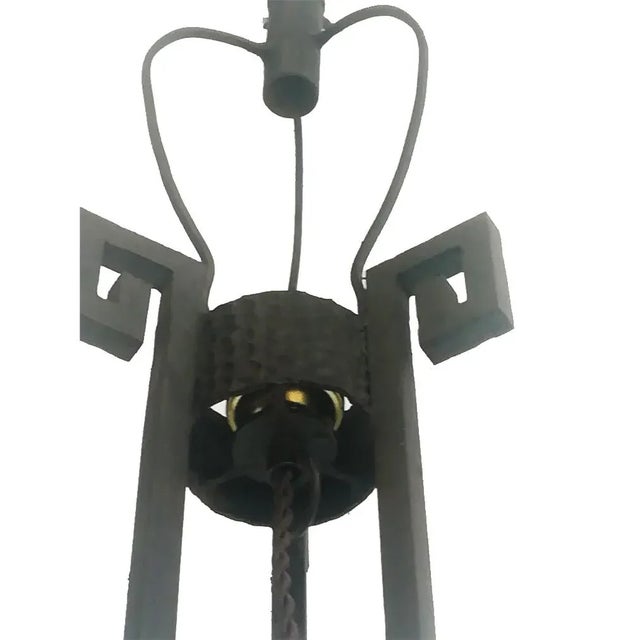 Art Deco Cast Iron Floor Lamp For Sale - Image 3 of 9