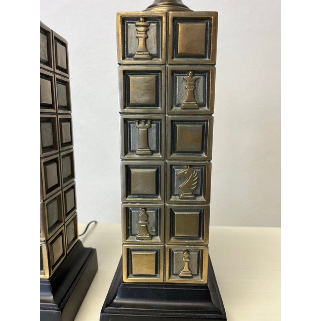 Laurel Lamp Company Mid Century Chess Table Lamps by Laurel Lamp Company, 1960's For Sale - Image 4 of 8