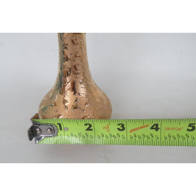 Metal Dixon Art Studios 22k Weeping Gold Ceramic Bud Vase 1960s Made in the Usa 4948b For Sale - Image 7 of 9