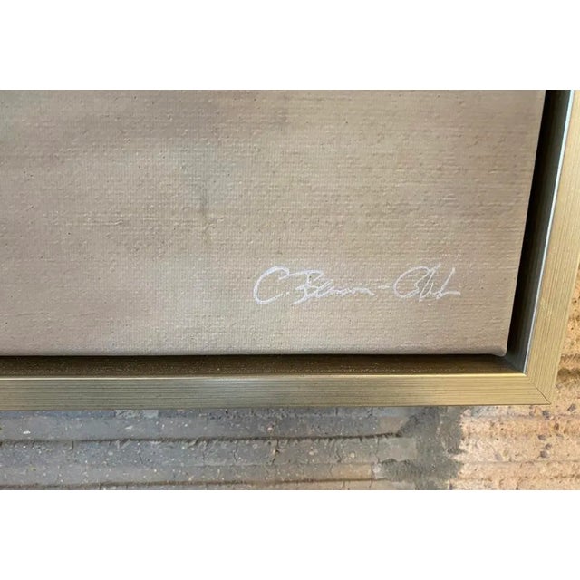 2020s Carol Benson Cobb, Signed Mixed Media Canvas, Dune Triptych, Large Size For Sale - Image 5 of 5