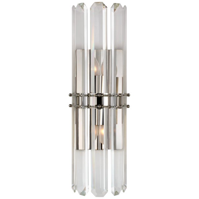 Bonnington Tall Sconce in Polished Nickel Designer: AERIN Height: 22" Extension: 5" Backplate: 4.5" x 12" Rectangle...
