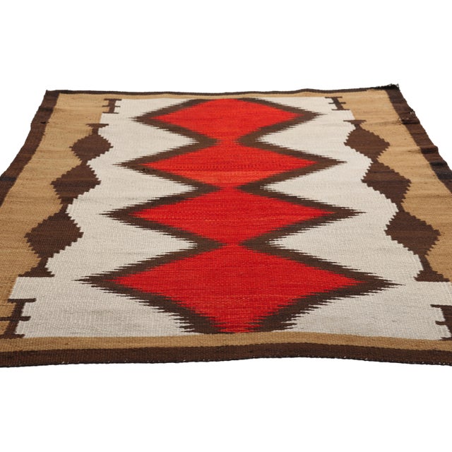 Mid-Century Modern Antique Southwest Modern Eye Dazzler Rug, 04'00 X 05'04 For Sale - Image 3 of 10