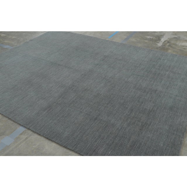 Contemporary Rug & Kilim’s Modern Textural Rug in Gray Tones & Striae For Sale - Image 3 of 6