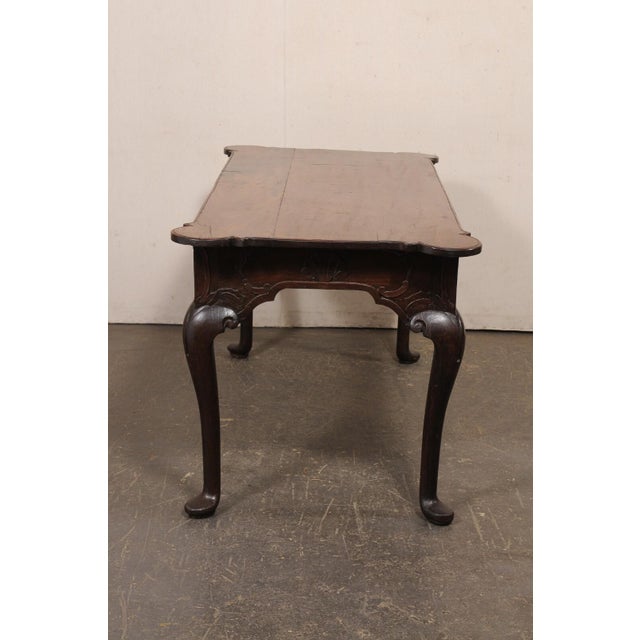18th Century Portuguese Baroque Walnut Carved Console Table For Sale - Image 11 of 12