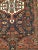 Vintage Persian Bakhtiari Area Rug, Handwoven Floral Pattern, Navy & Ivory, 5’ X 7’ For Sale - Image 9 of 12