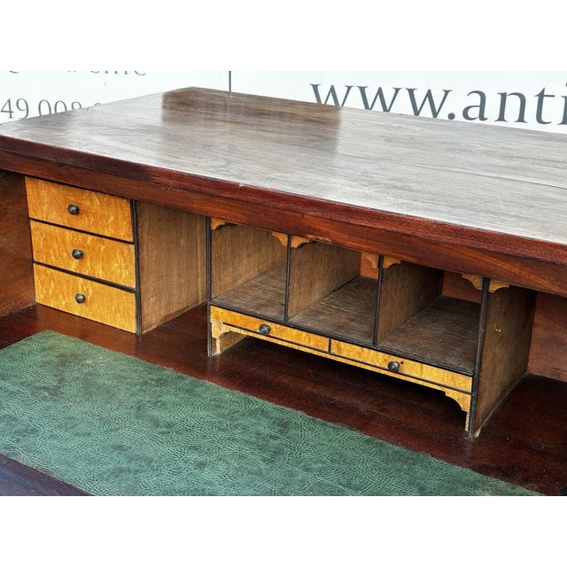 Mahogany Campaign Secretaire Chest of Drawers. Mahogany Campaign Secretaire Chest of Drawers. For Sale - Image 16 of 17