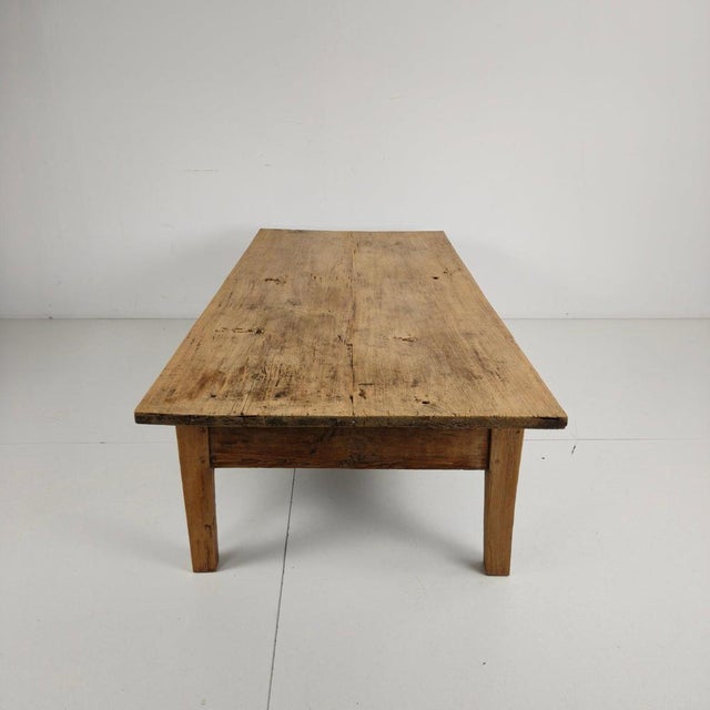 Antique French Farmhouse Oak Coffee Table, 19th Century For Sale - Image 10 of 16