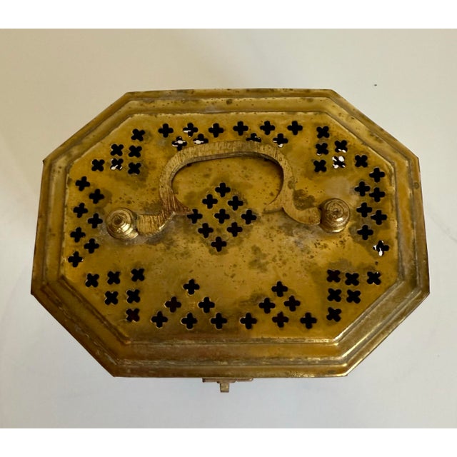 Early 20th Century Indian Pierced Brass Cricket Box For Sale - Image 9 of 11