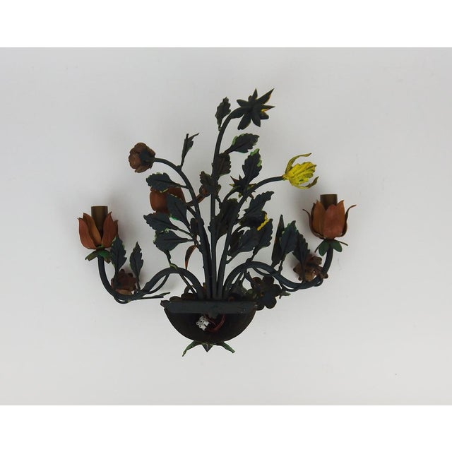 Bouquet of Flowers Wall Sconces, 1960s, Set of 2 For Sale - Image 3 of 8