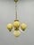 Elegant art deco chandelier produced in czechoslovakia during the 1930s, combining refined functionalist geometry with...