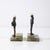 Pair of Art Deco Flapper Bookends Bronze & Bakelite on Rectilinear Onyx Base For Sale In New York - Image 6 of 11