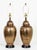 Mid-Century Modern Pair Ribbed Brass Table Lamps For Sale - Image 9 of 10