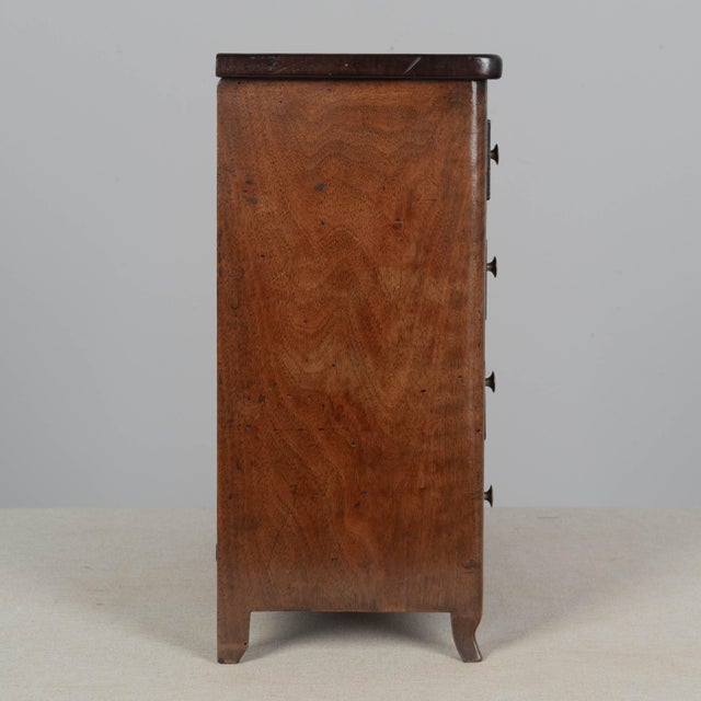 19th Century Miniature Walnut Commode For Sale - Image 4 of 9