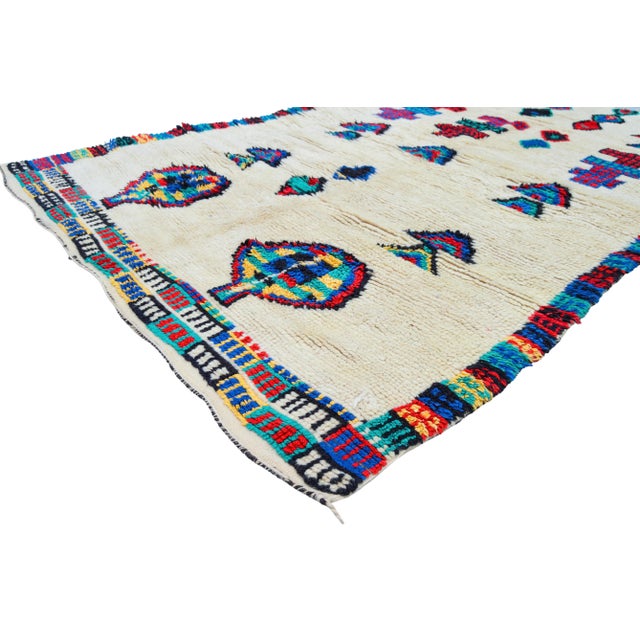 Textile Mid 20th Century Vintage Moroccan Rug - 7'5'' X 4'7'' For Sale - Image 7 of 13