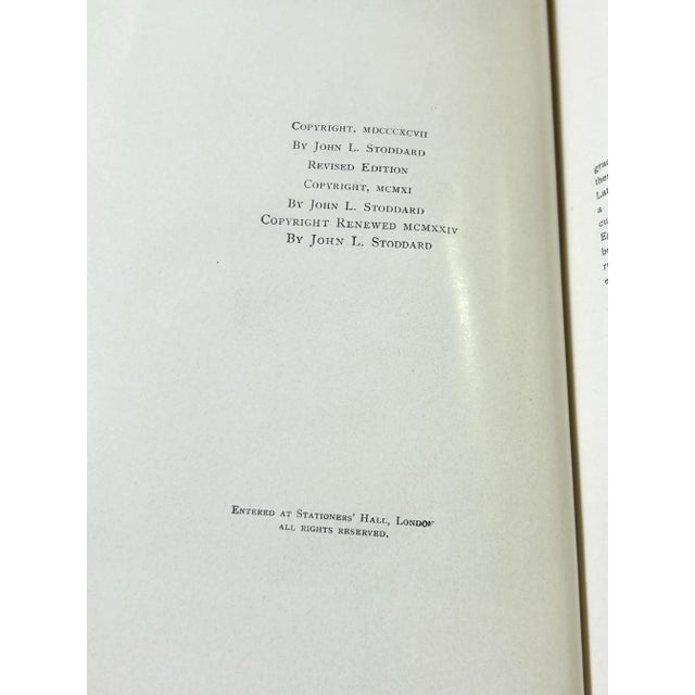 Paper Antique Red Decorative Library Books – John L. Stoddard Set of 15 For Sale - Image 7 of 11