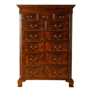 Chippendale Mahogany Tall Chest by Niagara Furniture For Sale