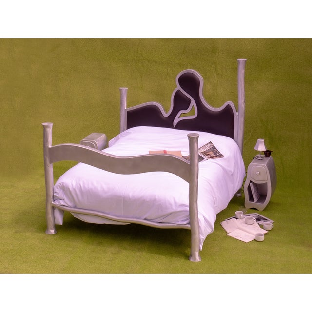 Metal Aluminium Sculptural Bed by Six Dots Design For Sale - Image 7 of 9
