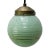 Green French Clichy Green Reeded Glass Pendant Lamp For Sale - Image 8 of 8