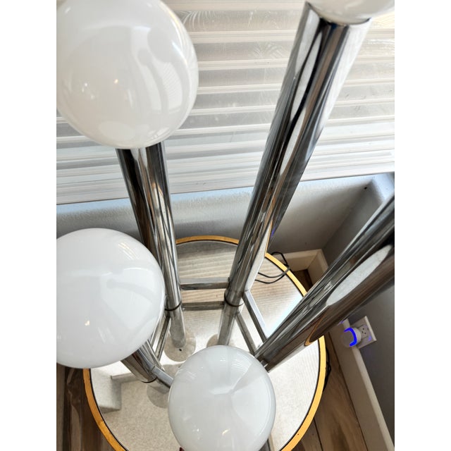 Austrian Mid-Century Modern Five-Light Chrome Skyscraper Table Lamp, Kalmar Style, 1960s For Sale - Image 13 of 17