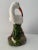 Beautiful vintage, hand-painted, ceramic ibis bird on grass and flowers signed “the Townsend”. Hollywood regency style top...