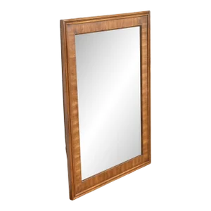 Drexel Heritage Modern Large Walnut Framed Beveled Mirror