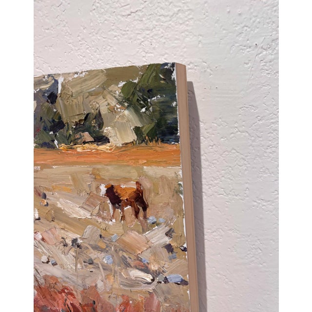 American On the Arkansas by Clyde Steadman | Oil Painting of cattle near a riverbank For Sale - Image 3 of 3