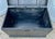 Antique Black Lacquer Trunk Chinese Wedding Chest Hand Painted Coffee Table 30" For Sale - Image 11 of 12