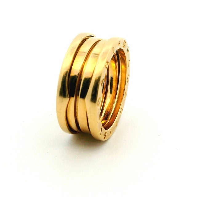Bulgari 1990s Bulgari B.zero1 Three-Band Ring in 18k Yellow Gold, Size 7.5 For Sale - Image 4 of 11