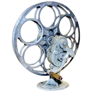 Cinema Vintage Rewind With Film Reel With 35mm Film, C. 1930's