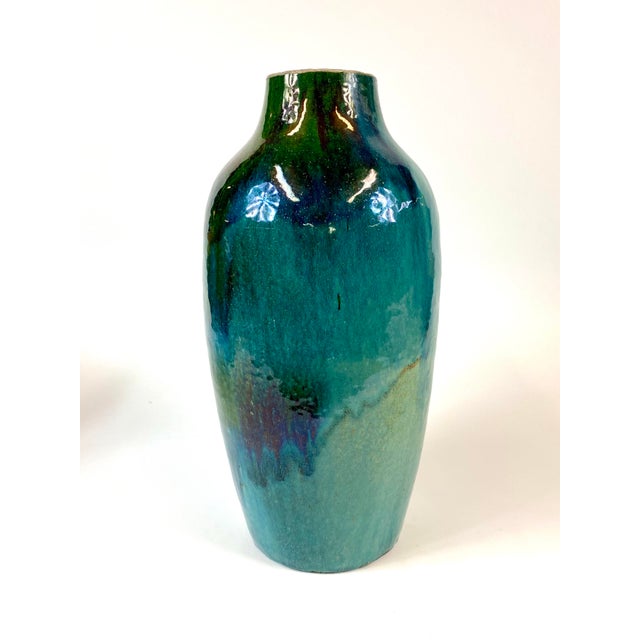 Early 19th Century Green Blue Iridescent Vase For Sale - Image 10 of 10