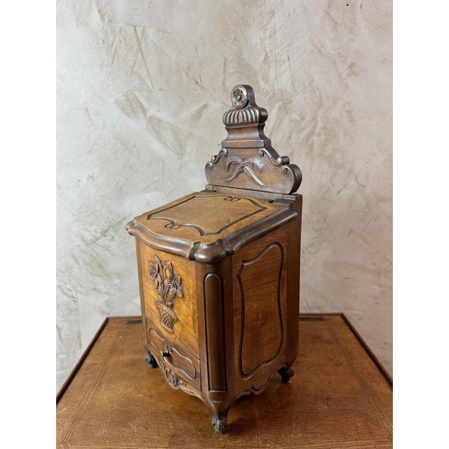 Wood Salt Box, 1890 For Sale - Image 7 of 11