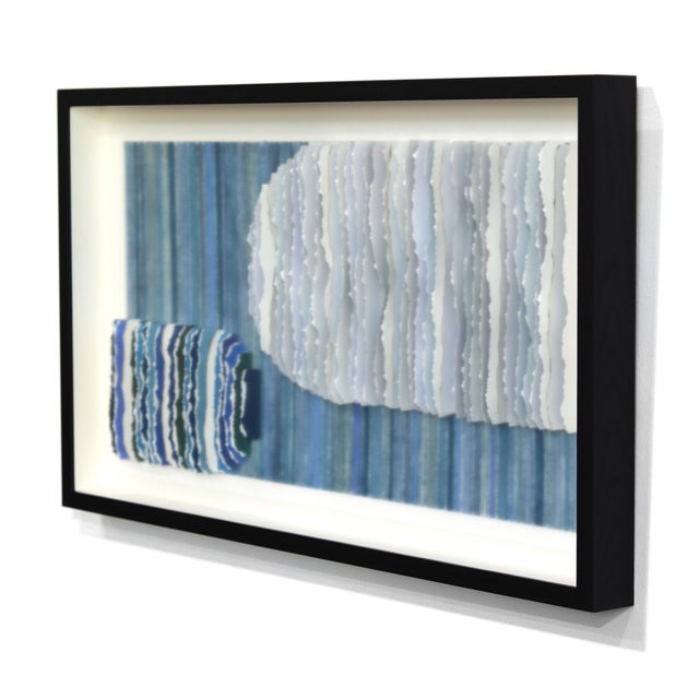 Blue Straits and Narrows - Abstract Blue Tone Mixed Media Sculptural Original Artwork by Krista Reuter For Sale - Image 8 of 11