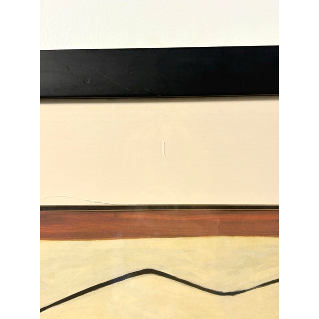 Metal Mid 20th Century Sanyu (Chang Yu) Style Reclining Nude – Framed Modernist Print For Sale - Image 7 of 12